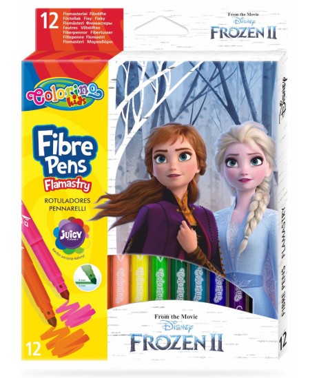 Flomāsteri COLORINO Disney Frozen, 12 krāsas