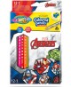 Krāsaini zīmuļi COLORINO Marvel Avengers, trīsstūrveida, ar asināmo, 12 krāsas