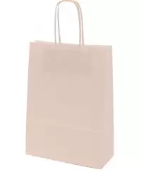 Dovanų maišelis linijuotas, 25x18x8 cm, baltas