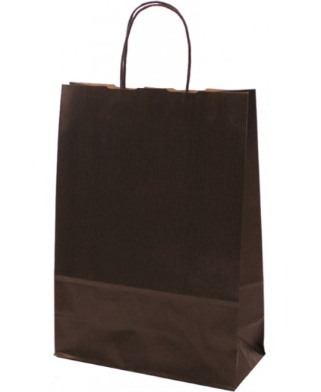 Dovanų maišelis linijuotas, 39.5x18x8 cm, juodas