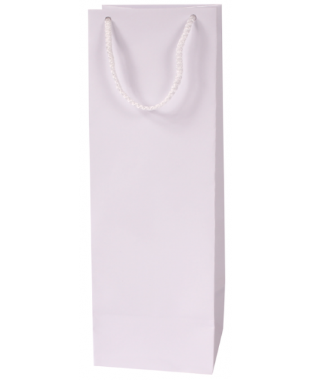 Laminēts dāvanu maisiņš, 35,5x12x11,5 cm, balts