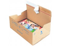 Sūtījumu kaste ar līmlenti, 200x110x90 mm, brūna krāsa, 1 gab.