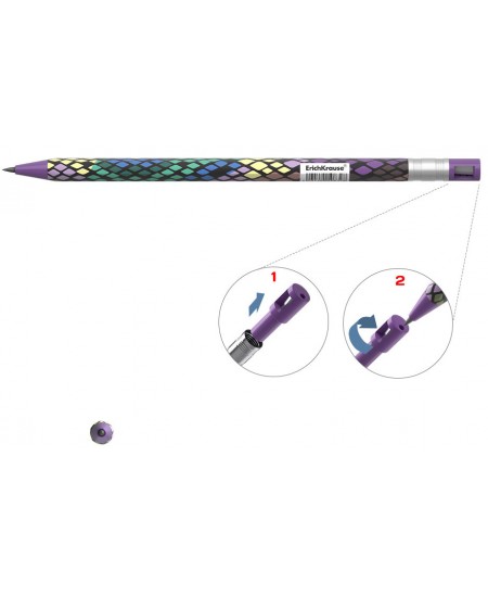 Automātisks zīmulis ERICH KRAUSE Color Touch, Purple Python, 2 mm
