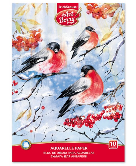 Akvarelinis sąsiuvinis ERICH KRAUSE ArtBerry Snowbirds, А4, 10 lapų