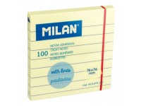 Lipnūs lapeliai MILAN, 76 x 76 mm, 100 lapelių, linijomis