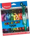 Krāsaini zīmuļi MAPED Black Monster, 24 krāsas