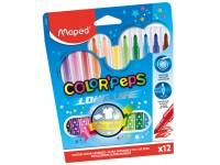 Flomasteriai MAPED Color Peps, 12 spalvų