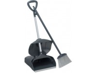 Semtuvėlis su dangčiu ir šluotele, ilgas kotas, pilkas