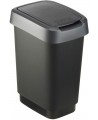 Atkritumu tvertne ROTHO Twist, 10 l, melna