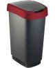 Atkritumu tvertne ROTHO Twist, 50 l, melna