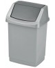 Atkritumu tvertne CURVER Click-It, 15 l, pelēka