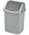 Atkritumu tvertne CURVER Click-It, 15 l, pelēka