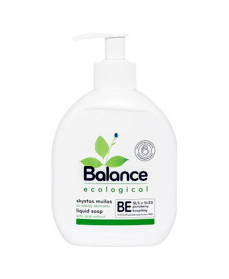 Ekoloģiskas šķidrās ziepes BALANCE, ar alvejas ekstraktu, 275 ml