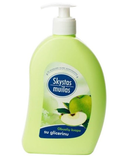 Šķidrās ziepes ar glicerīnu, ar ābolu aromātu, 500 ml