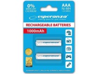 Įkraunami elementai ESPERANZA HR03 (AAA), 1000 mAh, 2 vnt.