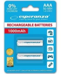Įkraunami elementai ESPERANZA HR03 (AAA), 1000 mAh, 2 vnt.