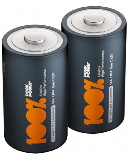 Baterijas PEAKPOWER Alkaline LR20 (D), 2 gab.
