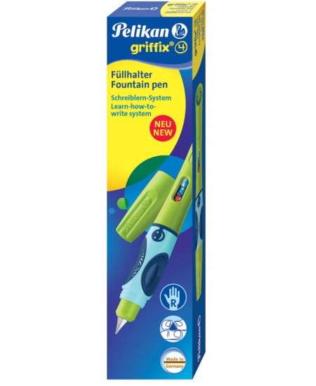 Spalvas pildspalva PELIKAN Griffix-4, labročiem, zaļa