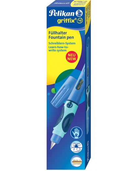 Spalvas pildspalva PELIKAN Griffix-4, labročiem, zila