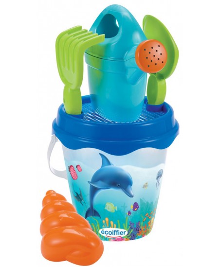 Smilšu kastes komplekts ar spainīti ECOIFFIER Delfīns