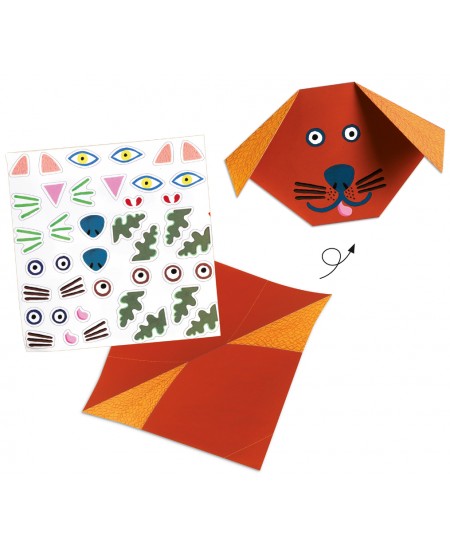Origami komplekts DJECO Dzīvnieki, 24 figūriņas