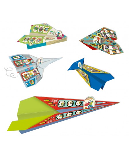 Origami komplekts DJECO Lidmašīnas, 24 figūriņas