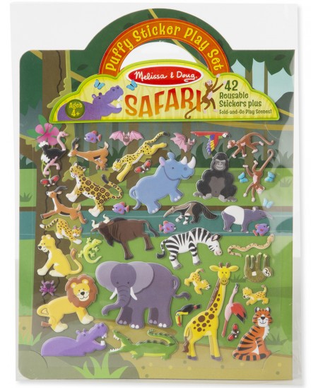 Atkārtoti lietojamu uzlīmju komplekts MELISSA &amp; DOUG Safari