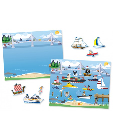 Atkārtoti lietojamu uzlīmju komplekts MELISSA & DOUG Transports