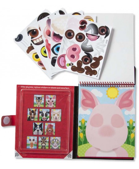 Atkārtoti lietojamu uzlīmju komplekts MELISSA & DOUG Make a Face Saimniecība