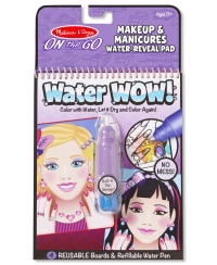 Piešimo vandeniu knyga MELISSA & DOUG Water Wow \"Makiažas ir manikiūras\"
