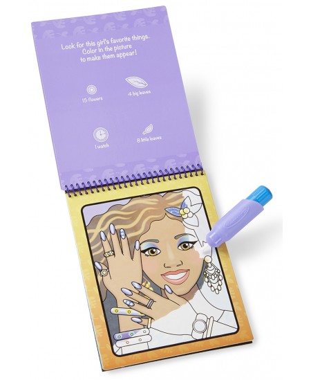 Ūdens zīmēšanas grāmata MELISSA & DOUG Water Wow Grims un manikīrs