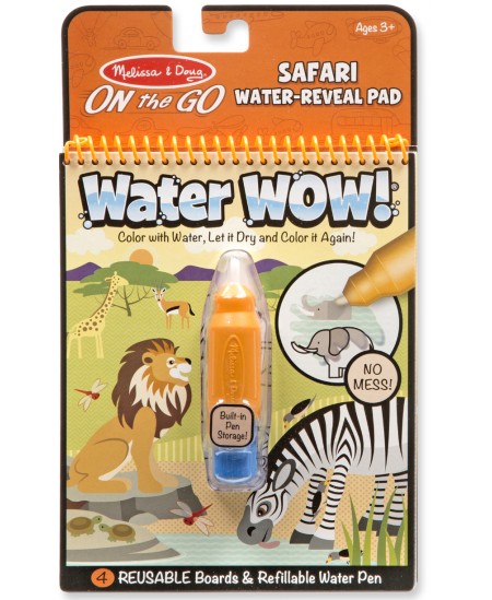 Piešimo vandeniu knyga MELISSA & DOUG Water Reveal \"Safaris\"