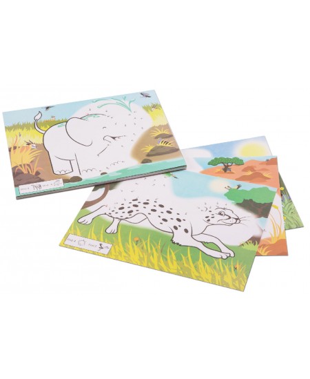 Punktu savienošanas un krāsošanas albums MELISSA & DOUG Savvaļas dzīvnieki