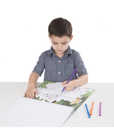 Punktu savienošanas un krāsošanas albums MELISSA & DOUG Savvaļas dzīvnieki