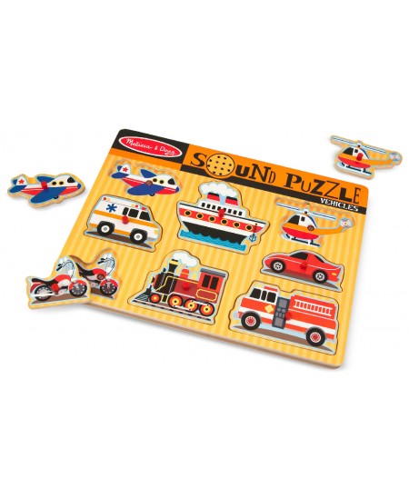 Koka puzle ar skaņām MELISSA &amp; DOUG Transports