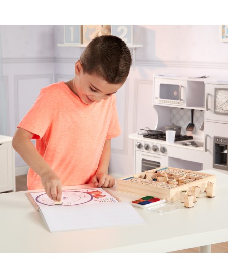 Zīmogu komplekts ar burtiem un cipariem MELISSA &amp; DOUG Deluxe