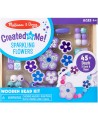 Medinių karoliukų vėrimo rinkinys MELISSA & DOUG Žėrinčios gėlės