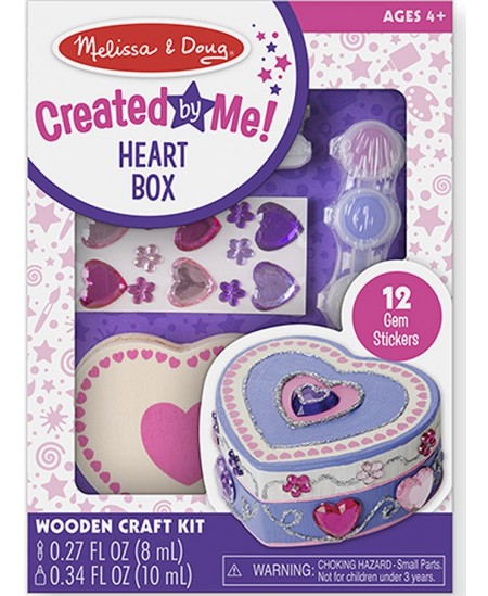 Kastes izdekorēšanas komplekts MELISSA & DOUG Sirds