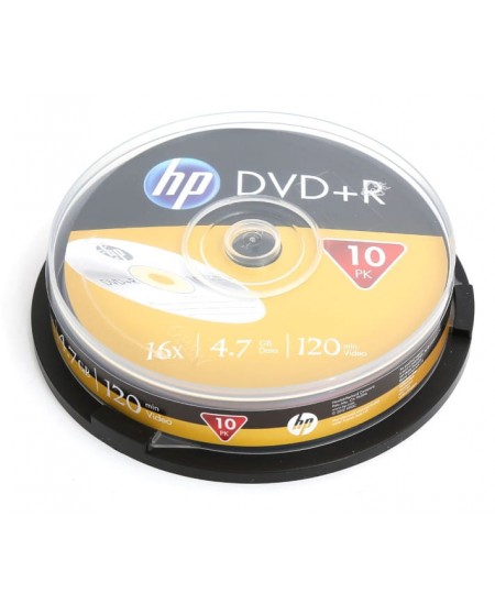 Datu nesējs HP DVD+R, 4.7GB, 16X, 10 gab.