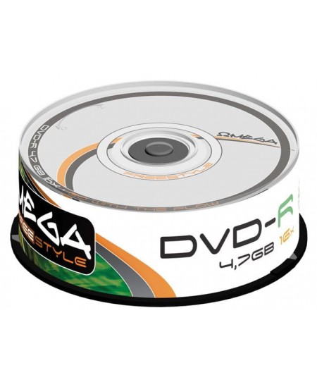 Datu nesējs OMEGA DVD-R, 4.7GB, 16X, 25 gab.