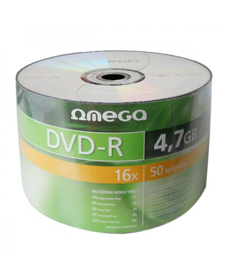 Datu nesējs OMEGA DVD+R, 4.7GB, 16X, 50 gab.