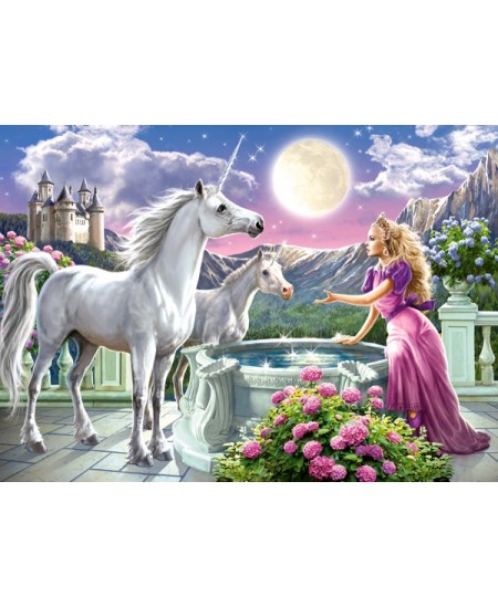 Puzle CASTORLAND Princess and her Unicorns, 120 gabaliņi