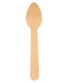 Ekoloģiskas, koka, vienreizlietojamās karotes, 18,5 cm, brūnas, 100 gab.