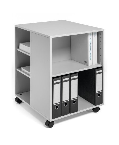 Daudzfunkcionāls skapītis, DURABLE, atvērts, pelēks