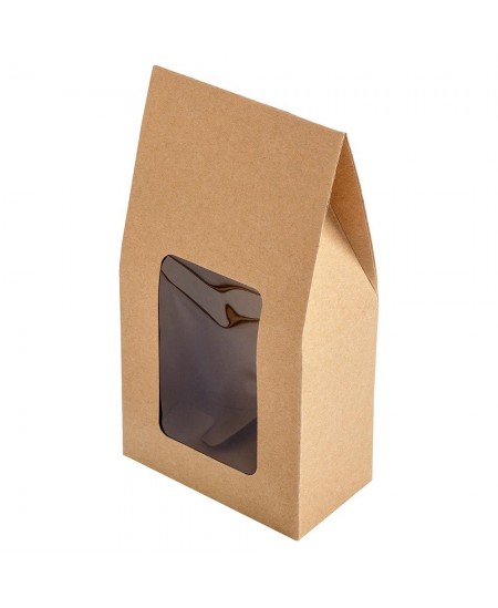 Vertikāla dāvanu kastīte, 160x80x235 mm, brūna, 1 gab.