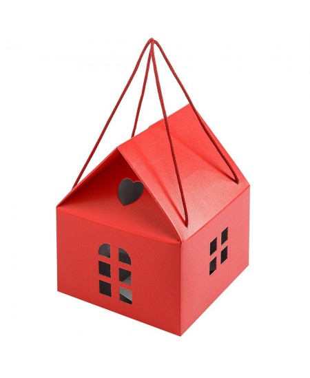 Kastīte – namiņš, 120x120x110 mm, sarkana, 1 gab.