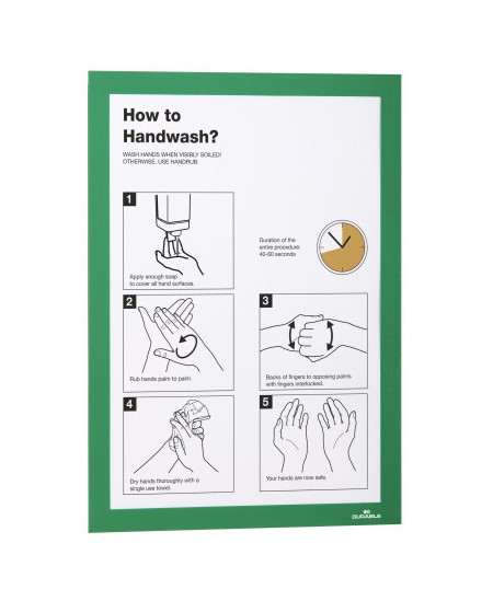 Rāmis dokumentiem DURABLE DURAFRAME®, A4, (iepak. - 2 gab.), zaļš