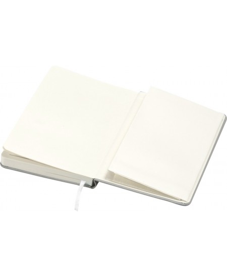 Piezīmju grāmatiņa JOURNAL BOOKS ar dzēšgumiju, A5, līnijota, sudraba krāsā