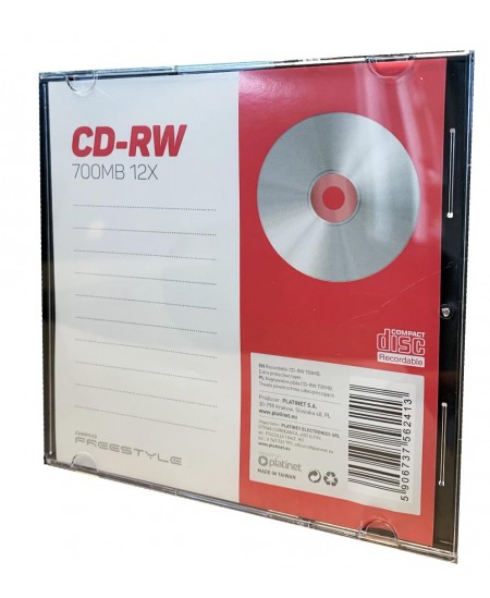 Datu nesējs FREESTYLE CD-RW, 700MB, 12X, plānā vāciņā