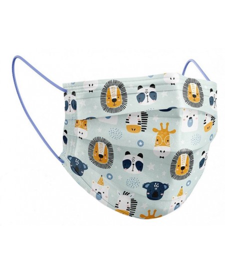 Vienreizlietojamās medicīniskās sejas maskas bērniem SAFARI, 10 gab.